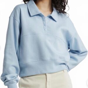 BP Light Blue Women's Polo Sweatshirt